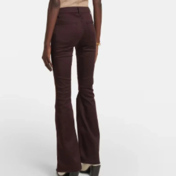 FRAME Le High Flare coated jeans - Color: Dark brown Size 34 - Picture 3 of 9